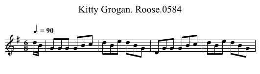 Kitty Grogan. Roose.0584 - staff notation