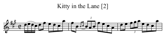 Kitty in the Lane [2] - staff notation