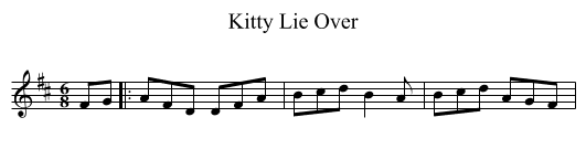 Kitty Lie Over - staff notation