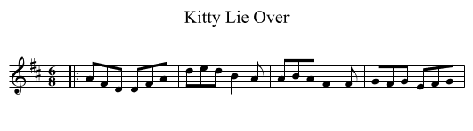 Kitty Lie Over - staff notation