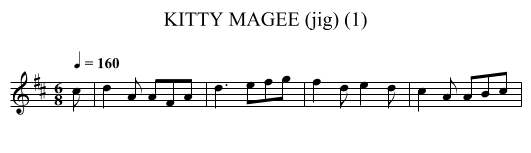 KITTY MAGEE (jig) (1) - staff notation
