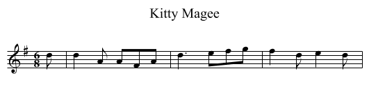 Kitty Magee - staff notation