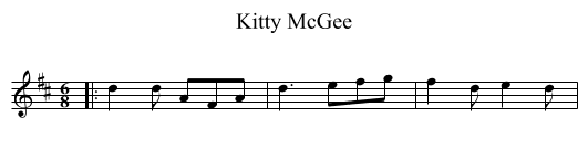 Kitty McGee - staff notation