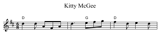 Kitty McGee - staff notation