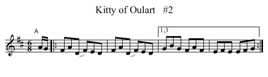 Kitty of Oulart   #2 - staff notation