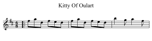Kitty Of Oulart - staff notation