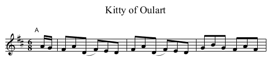 Kitty of Oulart - staff notation