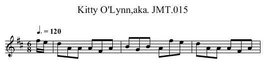 Kitty O'Lynn,aka. JMT.015 - staff notation