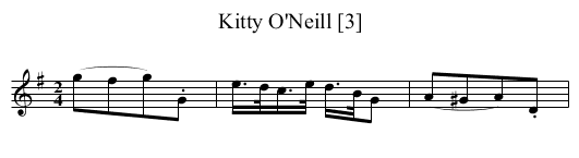 Kitty O'Neill [3] - staff notation