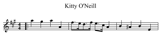 Kitty O'Neill - staff notation