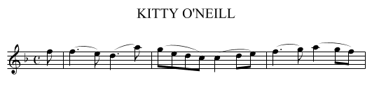 KITTY O'NEILL - staff notation