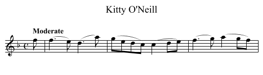 Kitty O'Neill - staff notation
