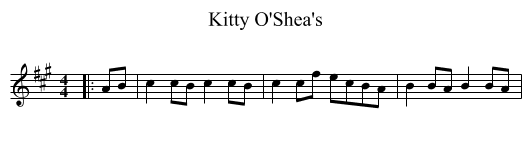 Kitty O'Shea's - staff notation