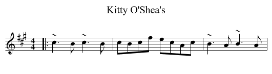 Kitty O'Shea's - staff notation