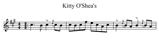 Kitty O'Shea's - staff notation