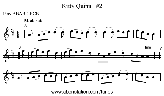 Kitty Quinn   #2 - staff notation