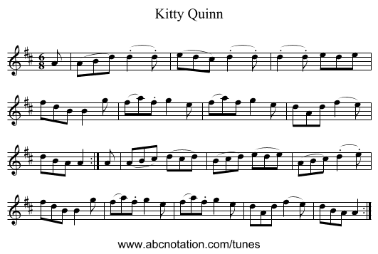 Kitty Quinn - staff notation
