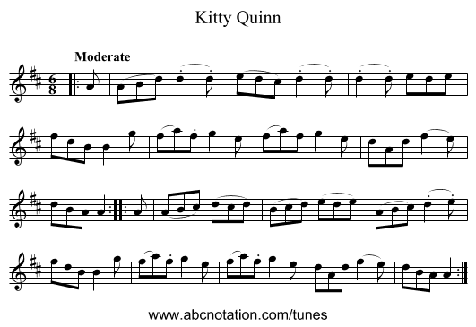 Kitty Quinn - staff notation