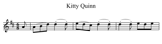 Kitty Quinn - staff notation