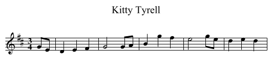 Kitty Tyrell - staff notation