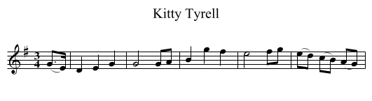 Kitty Tyrell - staff notation