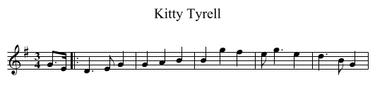 Kitty Tyrell - staff notation