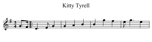 Kitty Tyrell - staff notation