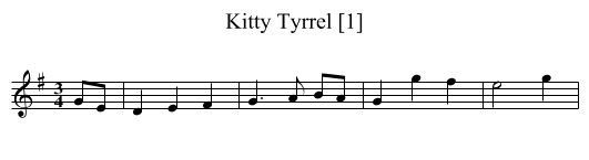 Kitty Tyrrel [1] - staff notation
