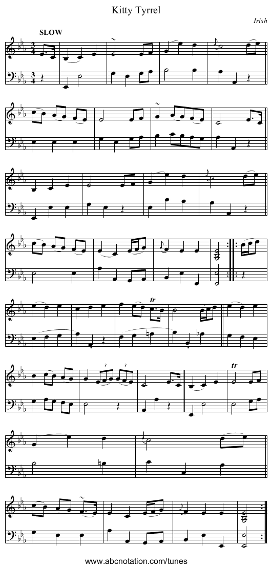 Kitty Tyrrel - staff notation