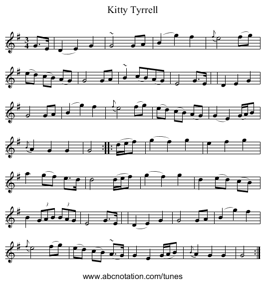 Kitty Tyrrell - staff notation