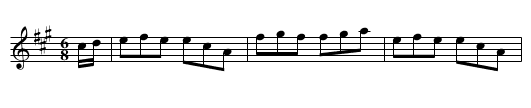 Kitty's Favourite Jig - staff notation
