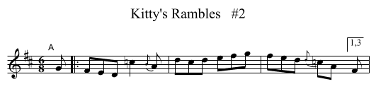 Kitty's Rambles   #2 - staff notation