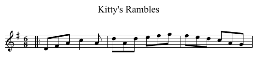 Kitty's Rambles - staff notation