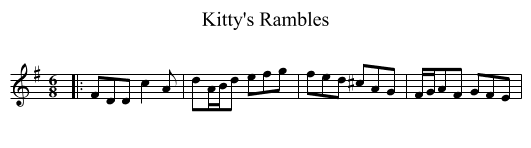 Kitty's Rambles - staff notation