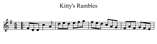 Kitty's Rambles - staff notation
