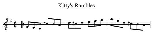 Kitty's Rambles - staff notation