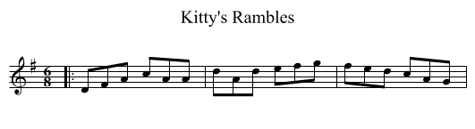 Kitty's Rambles - staff notation