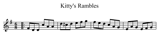 Kitty's Rambles - staff notation