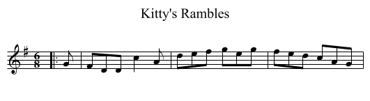 Kitty's Rambles - staff notation