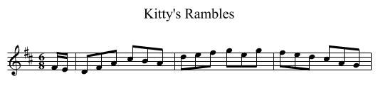 Kitty's Rambles - staff notation