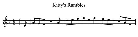 Kitty's Rambles - staff notation