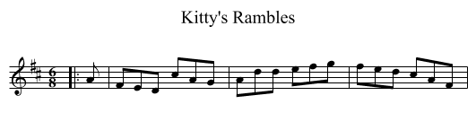 Kitty's Rambles - staff notation