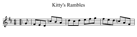 Kitty's Rambles - staff notation