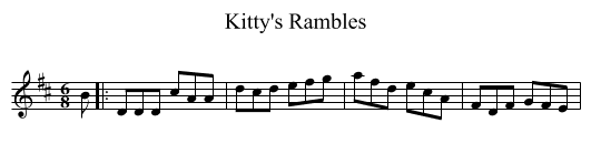 Kitty's Rambles - staff notation