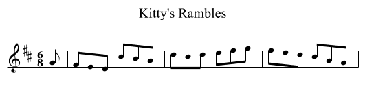 Kitty's Rambles - staff notation