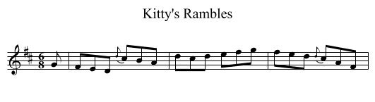 Kitty's Rambles - staff notation