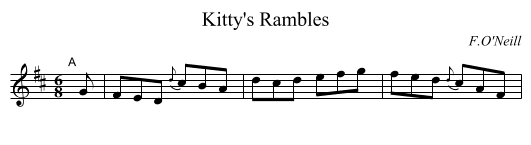 Kitty's Rambles - staff notation