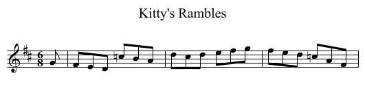 Kitty's Rambles - staff notation