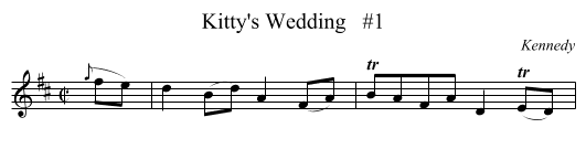 Kitty's Wedding   #1 - staff notation