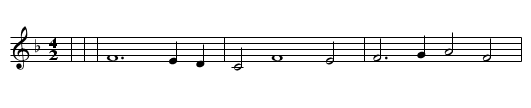 Klage ueber Untreue - staff notation